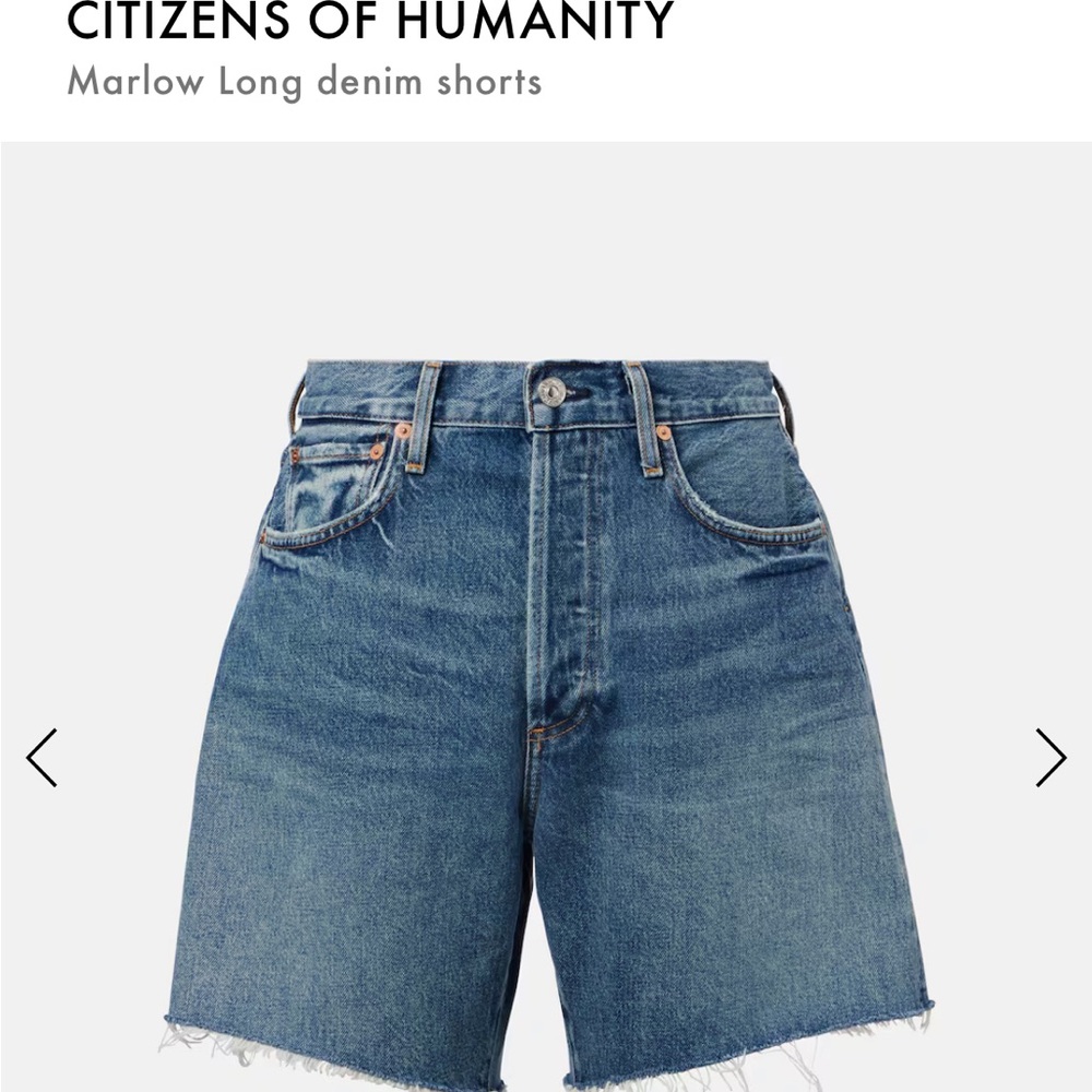 Brand new Citizens of Humanity marlow long denim Shorts